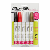 Sharpie Oil-Based Medium Point Paint Markers - Assorted - 5 Pack-Permanent, oil-based opaque, valve-action paint marker