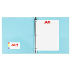 JAM Paper - Classeur en plastique de 1 -3 cm - bleu clair - 3 anneaux-Quantité : Vendu individuellement | Conçu pour durer longtemps et résister aux déchirures ou aux pliages, facile à nettoyer.