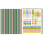 Cambridge Cherrywood Lane 2026-27 Weekly/Monthly Planner - 11"x 9" - Piper Stripe - Bilingual-One month per 2 page spread has open daily blocks a QuickNotes section and past/future month reference calendars
