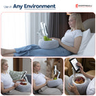 ShoppingAll 2-in-1 Tablet Holder with Detachable Plush Cushion for 4.7"-13" Phone/Tablet - Grey-Soft & Skin-Friendly Plush Pillow - Made from luxuriously soft fabric, the pillow stand offers a cloud-like feel while providing stable device support. The removable cover makes cleaning easy—just adjust the pillow shape after washing.