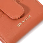 Champs Iconic Snap Cardholder - Tan-Bill compartment