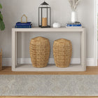 Hudson&Canal Stellan 52"W Console Table - Alder White-Clean with a soft, dry cloth and no harsh chemicals or abrasive cleaning materials