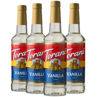 Torani Vanilla Syrup - 750 mL - 4 Pack-Give this syrup a try and revel in its creamy goodness!