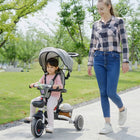 Aosom - tricycle 6-en-1 pour tout-petits avec siège pivotant - gris-Panier et porte-gobelet inclus 
