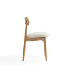 Manhattan Comfort Colbert 17.52" Industry Chic Upholstered Dining Chair - Nature and Oatmeal - Set of 2-Seat Height Measures: 18.11 in. With Weight Capacity of 275 lb