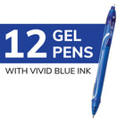BIC Gel-ocity Retractable Quick Dry Gel Pen - 0.7mm - Blue - 12 Pack-Gel ink pens offer a smooth, effortless writing experience 

