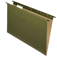 Pendaflex SureHook Reinforced Standard Green Hanging File Folders - Legal Size - 20 Pack-Superior durability - poly-laminate strips reinforce top edges and bottom fold