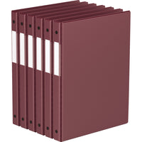 Davis Group Premium Economy Binder - Round Ring - 5/8" - Burgundy - 6 Pack-3 Ring Binder