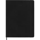 Moleskine - 2026 Agenda semainier Classic 12 mois à couverture souple - 7.5" x 9.75" - Noir-Angles arrondis, fermeture à élastique et ruban marque-page assorti