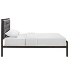 Modway Mia Fabric Twin Bed - Brown Grey-9