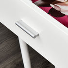 HOMCOM 47.2" Computer Desk with Multi-Use Reversible File Drawer - White-Sleek and contemporary, this industrial style office desk goes well with any home decor