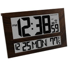Marathon Commercial Grade Jumbo Atomic Wall Clock with 6 Time Zones - Indoor Temperature & Date - Wood Tone (CL030025WD)-Self-setting/adjusting using radio frequencies broadcast from NIST's Colorado Atomic Clock