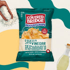 Covered Bridge Potato Chips Sea Salt & Vinegar - Kettle Cooked - 60g - 24 Pack-Zero trans fats