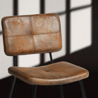 Homy Casa - Chaise de salle à manger moderne rembourrée - Tissu Suède Marron avec pieds en métal noir - Paquet de 4-Design Ergonomique : Siège et dossier rembourrés conçus de manière ergonomique pour un confort et un soutien optimaux.