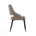Manhattan Comfort - Lot de 2 chaises de salle à manger modernes Tremont 21,7 po en similicuir taupe-Hauteur d’assise : 48 cm