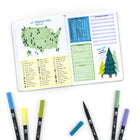 Tombow Dual Brush Pen, Landscape, 10/Pack-Bullet Tip creates consistent lines