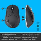 Logitech - Ensemble clavier et souris sans fil MK850, français-Les pieds d'inclinaison réglables offrent l'angle de saisie idéal. 