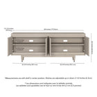 Hudson&Canal Aelin TV Stand for TV's up to 75" - Alder White-8