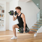 Soozier Adjustable Dumbbell Set - 3 in 1 Weights Set for Home Gym - 55 lb-Includes 4 x 6 lb (2.5 kg), 4 x 4 lb (2 kg), 4 x 3.3 lb (1.5 kg) plates to customize your desired weight 