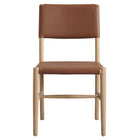 Modway Dover Wood Vegan Leather Dining Side Chairs - Natural - 2 Pack-8