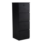 Koss - Classeur vertical de luxe en bois à 4 tiroirs - Espresso-Classeur vertical à 4 tiroirs, espresso