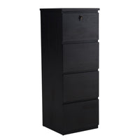 Koss - Classeur vertical de luxe en bois à 4 tiroirs - Espresso-Classeur vertical à 4 tiroirs, espresso