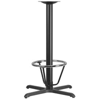 Flash Furniture Chrome 30"W x 30"L Bar Height X-Base, Black (XUT3030BAR3CFR)-Restaurant Table Base