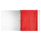 JAM Paper - Env. en plastique pour reliure avec crochet et boucle, 3 trous, 9,5 x 1,25 x 11,5 (po), rouge, 12/pqt (218VB1RE)-Quantité : 12/paquet