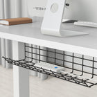 ShoppingAll Under Desk Cable Management Organizer Sturdy Metal Cable Tray - Black - 4 Pack-4