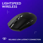 Logitech G305 Lightspeed Wireless Gaming Mouse - Black-Ultra-Long Battery Life: Get 250 hours of continuous gameplay on one AA battery. a LED light indicator alerts you when 15% battery remains, so you can keep playing at peak performance