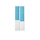 Pyramid Time Systems Time Card Rack - 40 Pockets - Plastic - Light Gray-Color(s): Light Gray