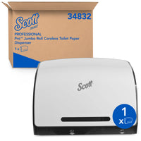 Scott Pro Jumbo Roll (JRT) Coreless Toilet Paper Dispenser (34832) - White-Coreless toilet paper dispenser