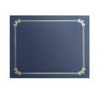 St. James - Porte-certificats double de qualité supérieure pour documents 8,5 po x 11 po – Bleu marine avec bordure en feuille d’or – Paquet de 10-Design classique avec bordure en gaufrage doré pour une apparence raffinée et cérémoniale