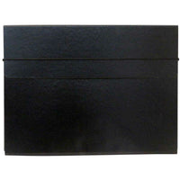 JAM Paper - Étui de transport portefeuille fin avec fermeture élastique - 9,25 x 12,5 - Noir-Taille: 9,25 po x 0,5 po x 12,5 po
