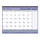 Blueline - 2027 Calendrier sous-main mensuel avec bande en vinyle - 21 1/4 po x 16 po - bilingue-12 mois, de janvier à décembre