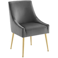 Modway Discern Upholstered Performance Velvet Dining Chair - Grey-Dining Room or Accent Chair