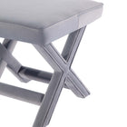 Manhattan Comfort Abigail 20.47" Mid-Century Modern Velvet Upholstered Ottoman Bench - Grey-Stylish X-Crossed Legs