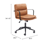 Zuo Birao Office Chair - Brown-7