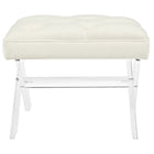 Modway Swift Bench - Ivory-Velvet Polyester Fabric Upholstery