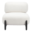 Zuo Bombo Accent Chair - White-Super soft and fuzzy sherpa fabric