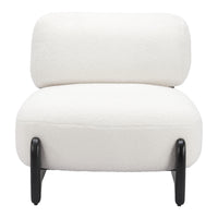Zuo Bombo Accent Chair - White-Super soft and fuzzy sherpa fabric