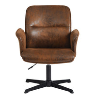 Chaise de Bureau Relax à Hauteur Réglable Homy Casa – Suédine Marron-La hauteur réglable permet de personnaliser la hauteur de la chaise grâce à un mécanisme de levage à gaz facile à utiliser