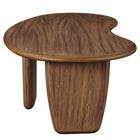 Modway - Vetra Libre en forme de rein Table basse - Noyer-Glissières de plancher sans marquage