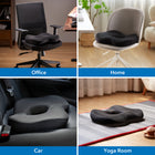 Mount-It Ergo Collection Ergonomic Seat Cushion-The memory foam filling with soft cooling gel padding conforms to your body contours to re-distribute weight, yet never loses its shape
