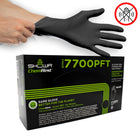 SHOWA - Gants de contact alimentaire à usage unique en nitrile durable EBT 4 mil, sans accélérateur - Noir - Très grande taille - Paquet de 50-Biodégradable