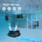 Aiper - Robot nettoyeur de piscine sans fil tout-en-un Scuba X1 Pro MAX avec écrémage et filtration ultra-fine-Sur la base de la carte de la piscine, la technologie FlexiPath 2.0 sélectionne les modèles de nettoyage optimaux pour les plates-formes et les configurations complexes, et garantit une couverture à 100 %, offrant un nettoyage impeccable et complet pour toutes les piscines