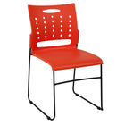 Flash Furniture HERCULES Series Sled Base Stack Chair with Air-Vent Back - Orange-881 lb. Weight Capacity
