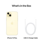 Apple iPhone 15 Plus 6.7" Super Retina XDR - 256 GB - Yellow - Bell and Virgin Plus-1 Year Limited Manufacturer Warranty