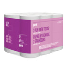 Perk 2-Ply Bathroom Tissue - 242 Sheets Per Roll - 4 Packs of 12 Rolls - 48 Rolls-Roll Diameter : 4.21"