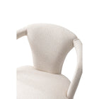 Manhattan Comfort Palmer 22.8" Mid-Century Modern Tweed Upholstered Dining Armchair - Ivory - Set of 2-Unique and Comfortable Back Design